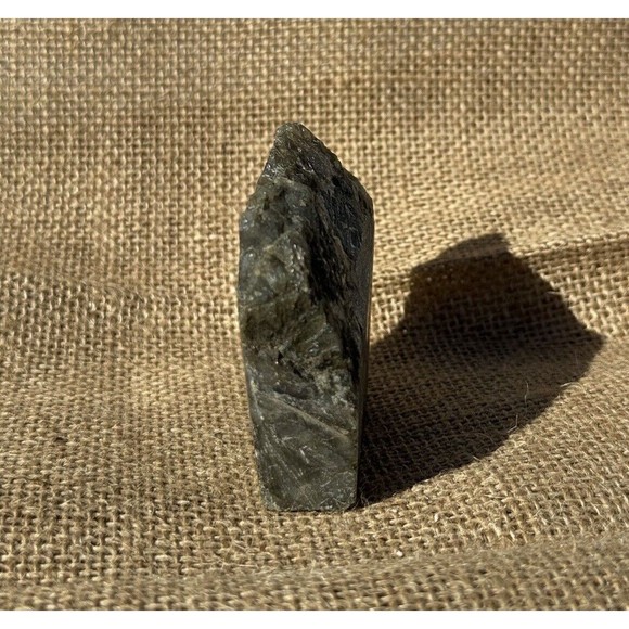 Labradorite Raw and Semi-Polished Specimen Slab 2.5" x 3" - Picture 8 of 12